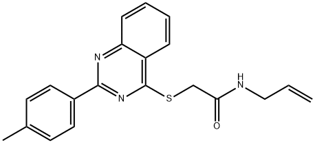 Acetamide, 2-[[2-(4-methylphenyl)-4-quinazolinyl]thio]-N-2-propenyl- (9CI) Struktur