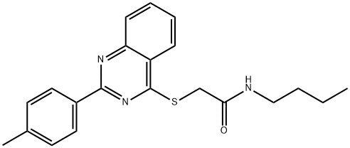 Acetamide, N-butyl-2-[[2-(4-methylphenyl)-4-quinazolinyl]thio]- (9CI) Structure