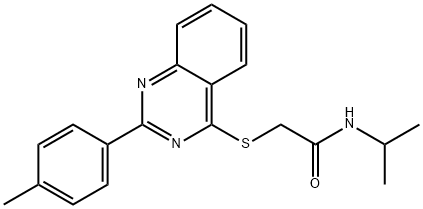 Acetamide, N-(1-methylethyl)-2-[[2-(4-methylphenyl)-4-quinazolinyl]thio]- (9CI) Struktur