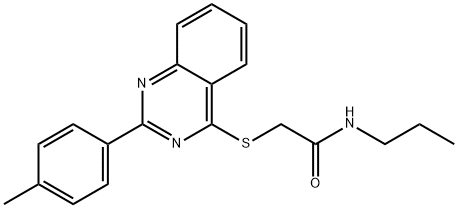 Acetamide, 2-[[2-(4-methylphenyl)-4-quinazolinyl]thio]-N-propyl- (9CI) Struktur