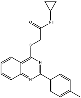 Acetamide, N-cyclopropyl-2-[[2-(4-methylphenyl)-4-quinazolinyl]thio]- (9CI) Structure