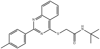 Acetamide, N-(1,1-dimethylethyl)-2-[[2-(4-methylphenyl)-4-quinazolinyl]thio]- (9CI) Structure