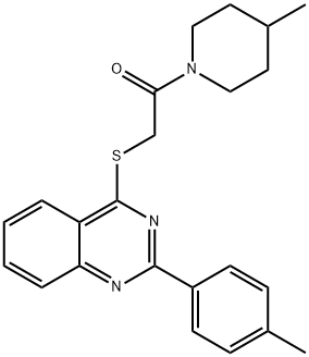 Piperidine, 4-methyl-1-[[[2-(4-methylphenyl)-4-quinazolinyl]thio]acetyl]- (9CI) 结构式