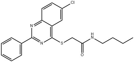 Acetamide, N-butyl-2-[(6-chloro-2-phenyl-4-quinazolinyl)thio]- (9CI)|