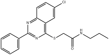 Acetamide, 2-[(6-chloro-2-phenyl-4-quinazolinyl)thio]-N-propyl- (9CI) Structure