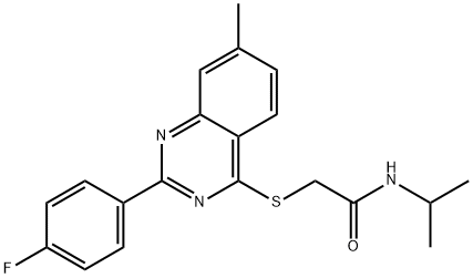Acetamide, 2-[[2-(4-fluorophenyl)-7-methyl-4-quinazolinyl]thio]-N-(1-methylethyl)- (9CI)|