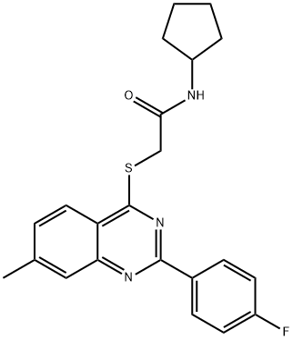 Acetamide, N-cyclopentyl-2-[[2-(4-fluorophenyl)-7-methyl-4-quinazolinyl]thio]- (9CI)|