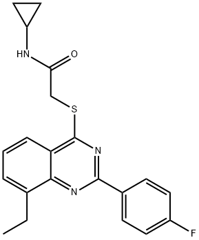 Acetamide, N-cyclopropyl-2-[[8-ethyl-2-(4-fluorophenyl)-4-quinazolinyl]thio]- (9CI)|
