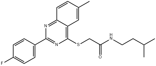 Acetamide, 2-[[2-(4-fluorophenyl)-6-methyl-4-quinazolinyl]thio]-N-(3-methylbutyl)- (9CI)|