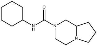 Pyrrolo[1,2-a]pyrazine-2(1H)-carboxamide, N-cyclohexylhexahydro- (9CI) Struktur