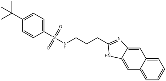 Benzenesulfonamide, 4-(1,1-dimethylethyl)-N-[3-(1H-naphth[2,3-d]imidazol-2-yl)propyl]- (9CI) Struktur