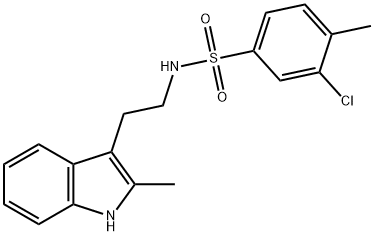 Benzenesulfonamide, 3-chloro-4-methyl-N-[2-(2-methyl-1H-indol-3-yl)ethyl]- (9CI)|