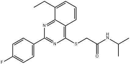 Acetamide, 2-[[8-ethyl-2-(4-fluorophenyl)-4-quinazolinyl]thio]-N-(1-methylethyl)- (9CI)|