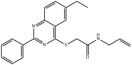 Acetamide, 2-[(6-ethyl-2-phenyl-4-quinazolinyl)thio]-N-2-propenyl- (9CI) Structure