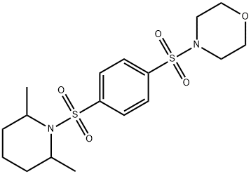 Morpholine, 4-[[4-[(2,6-dimethyl-1-piperidinyl)sulfonyl]phenyl]sulfonyl]- (9CI) Struktur
