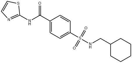 Benzamide, 4-[[(cyclohexylmethyl)amino]sulfonyl]-N-2-thiazolyl- (9CI) 化学構造式