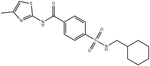 Benzamide, 4-[[(cyclohexylmethyl)amino]sulfonyl]-N-(4-methyl-2-thiazolyl)- (9CI) Struktur