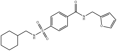 Benzamide, 4-[[(cyclohexylmethyl)amino]sulfonyl]-N-(2-furanylmethyl)- (9CI) Struktur