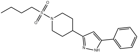 Piperidine, 1-(butylsulfonyl)-4-(5-phenyl-1H-pyrazol-3-yl)- (9CI),606134-92-3,结构式
