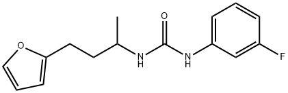 Urea, N-(3-fluorophenyl)-N-[3-(2-furanyl)-1-methylpropyl]- (9CI) Struktur