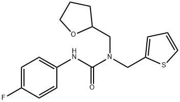 Urea, N-(4-fluorophenyl)-N-[(tetrahydro-2-furanyl)methyl]-N-(2-thienylmethyl)- (9CI) Struktur