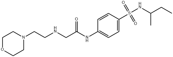 Acetamide, N-[4-[[(1-methylpropyl)amino]sulfonyl]phenyl]-2-[[2-(4-morpholinyl)ethyl]amino]- (9CI) Struktur