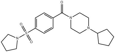 606135-76-6 Piperazine, 1-cyclopentyl-4-[4-(1-pyrrolidinylsulfonyl)benzoyl]- (9CI)