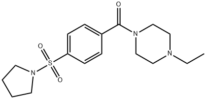 Piperazine, 1-ethyl-4-[4-(1-pyrrolidinylsulfonyl)benzoyl]- (9CI) 结构式
