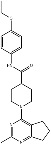 4-Piperidinecarboxamide, 1-(6,7-dihydro-2-methyl-5H-cyclopentapyrimidin-4-yl)-N-(4-ethoxyphenyl)- (9CI) Structure
