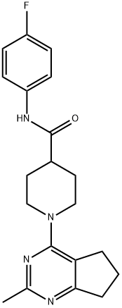 4-Piperidinecarboxamide, 1-(6,7-dihydro-2-methyl-5H-cyclopentapyrimidin-4-yl)-N-(4-fluorophenyl)- (9CI) Structure