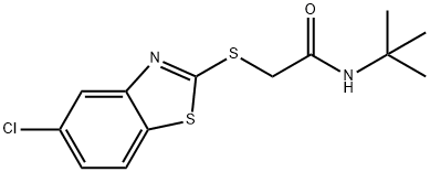 Acetamide, 2-[(5-chloro-2-benzothiazolyl)thio]-N-(1,1-dimethylethyl)- (9CI) Structure