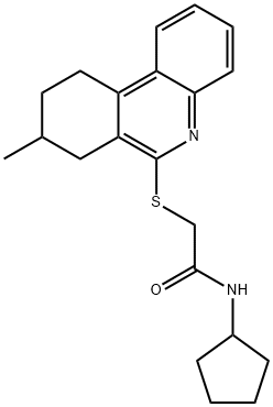 Acetamide, N-cyclopentyl-2-[(7,8,9,10-tetrahydro-8-methyl-6-phenanthridinyl)thio]- (9CI) Struktur