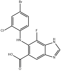 6-(4-broMo-2-chlorophenylaMino)-7-fluoro-1H-benzo[d]iMidazole-5-carboxylic acid|