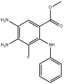 4,5-二氨基-3-氟-2-(苯基氨基)苯甲酸甲酯,606144-42-7,结构式