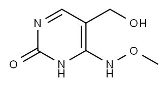5-(羟甲基)-6-(甲氧基氨基)嘧啶-2(1H)-酮, 60638-24-6, 结构式