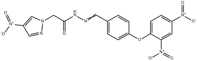 1H-Pyrazole-1-aceticacid,4-nitro-,[[4-(2,4-dinitrophenoxy)phenyl]methylene]hydrazide(9CI) Structure