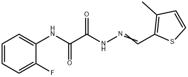 Acetic acid, [(2-fluorophenyl)amino]oxo-, [(3-methyl-2-thienyl)methylene]hydrazide (9CI) Structure