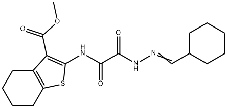 606484-66-6 Benzo[b]thiophene-3-carboxylic acid, 2-[[[(cyclohexylmethylene)hydrazino]oxoacetyl]amino]-4,5,6,7-tetrahydro-, methyl ester (9CI)