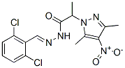 1H-Pyrazole-1-aceticacid,alpha,3,5-trimethyl-4-nitro-,[(2,6-dichlorophenyl)methylene]hydrazide(9CI) Struktur