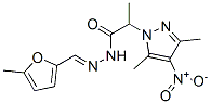 1H-Pyrazole-1-aceticacid,alpha,3,5-trimethyl-4-nitro-,[(5-methyl-2-furanyl)methylene]hydrazide(9CI) Structure