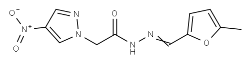 1H-Pyrazole-1-aceticacid,4-nitro-,[(5-methyl-2-furanyl)methylene]hydrazide(9CI) Structure