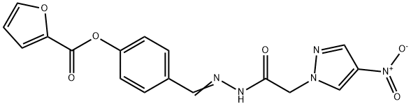 1H-Pyrazole-1-aceticacid,4-nitro-,[[4-[(2-furanylcarbonyl)oxy]phenyl]methylene]hydrazide(9CI),606485-87-4,结构式