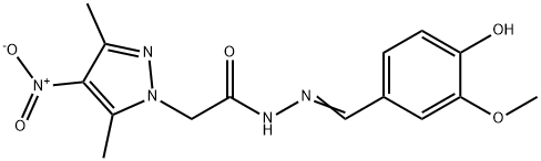 606486-95-7 1H-Pyrazole-1-aceticacid,3,5-dimethyl-4-nitro-,[(4-hydroxy-3-methoxyphenyl)methylene]hydrazide(9CI)