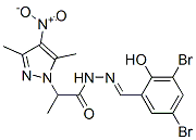 1H-Pyrazole-1-aceticacid,alpha,3,5-trimethyl-4-nitro-,[(3,5-dibromo-2-hydroxyphenyl)methylene]hydrazide(9CI)|