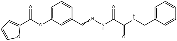 2-Furancarboxylicacid,3-[[[oxo[(phenylmethyl)amino]acetyl]hydrazono]methyl]phenylester(9CI) Struktur