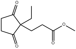 Cyclopentanepropanoic acid, 1-ethyl-2,5-dioxo-, methyl ester (9CI) Struktur