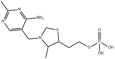 3-[(4-Amino-2-methyl-5-pyrimidinyl)methyl]-4-methyl-5-thiazolidineethanol dihydrogen phosphate Structure