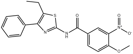 Benzamide, N-(5-ethyl-4-phenyl-2-thiazolyl)-4-methoxy-3-nitro- (9CI)|