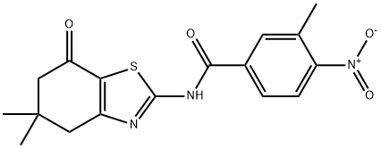 Benzamide, 3-methyl-4-nitro-N-(4,5,6,7-tetrahydro-5,5-dimethyl-7-oxo-2-benzothiazolyl)- (9CI) Struktur