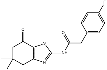 Benzeneacetamide, 4-fluoro-N-(4,5,6,7-tetrahydro-5,5-dimethyl-7-oxo-2-benzothiazolyl)- (9CI) Struktur
